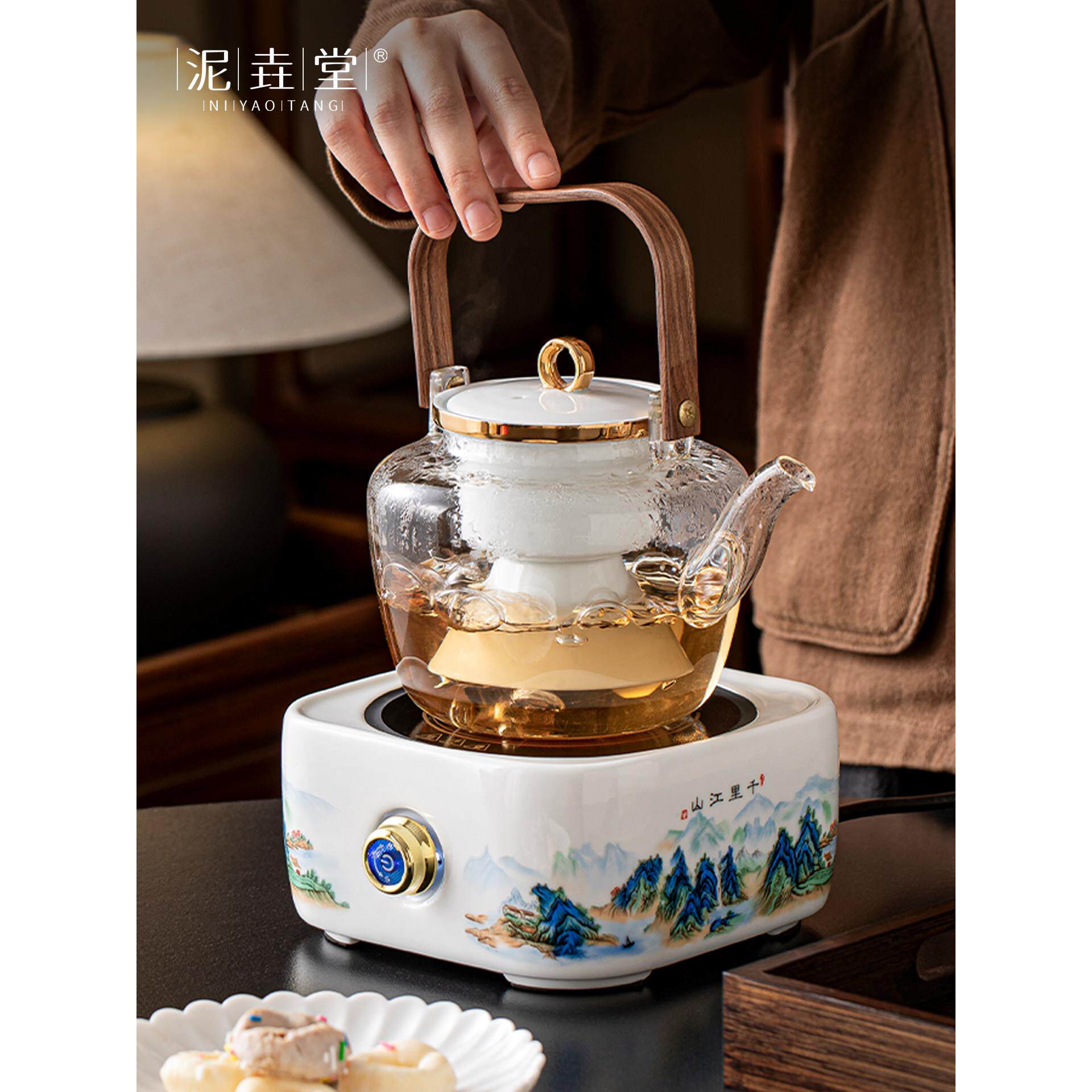 满堂千里江山陶瓷电陶瓷炉保健锅专用水壶茶水壶茶水壶炖一体