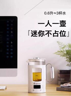 荣盛健康壶便携式玻璃泡茶机旅行电热水杯家用迷你壶煮花茶壶