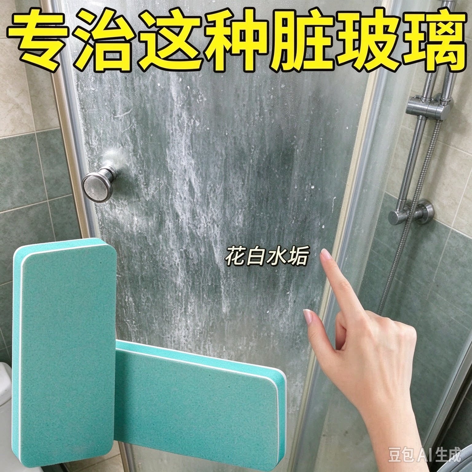 浴室玻离除垢擦水痕不伤缸清洁刷擦清洁内壁玻离水啧神器