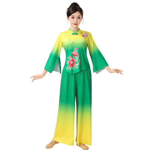 2026新款古典舞演出服女飘逸中国风胶州秧歌舞蹈服扇子秧歌舞演出