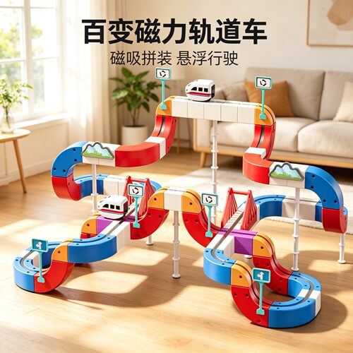 新款百变磁力轨道车儿童玩具