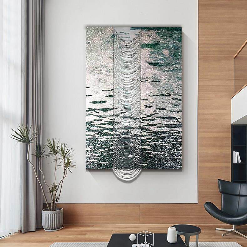 现代简约客厅装饰画立体浮雕沙发背景墙挂画样板间玄关卧室壁画