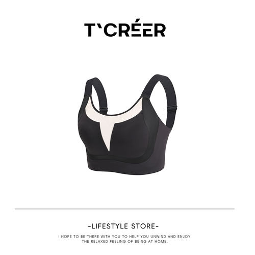 T`CREER｜清岚若梦 网纱拼接无钢圈文胸透气包容显瘦舒适内衣