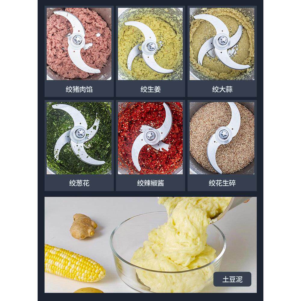 8L大容量绞肉机电动不锈钢碎菜绞馅料辣椒蒜蓉商用10升肉丸打浆机