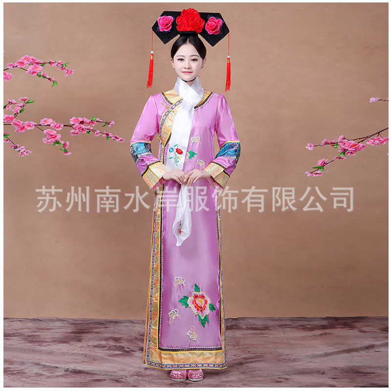 2026新款清朝格格服古装满族旗服公主连体旗袍后宫甄嬛传年会演出