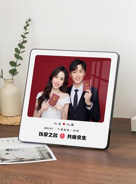 婚纱照相框照片定制摆台高级感相框结婚照婚纱照摆台高清摆台相框