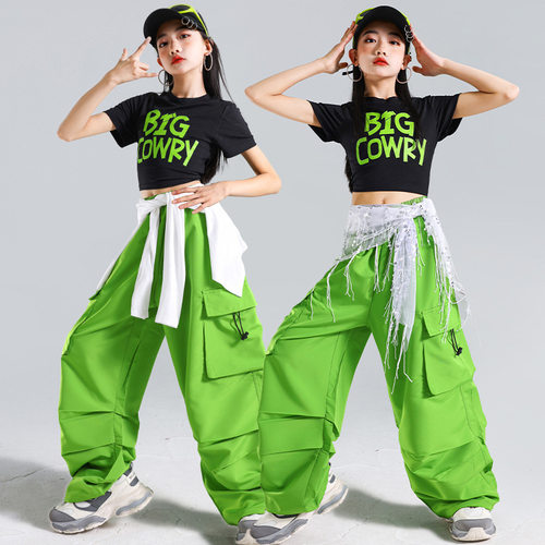 2026新款女童爵士舞演出服少儿jazz背心练功服上衣儿童街舞服