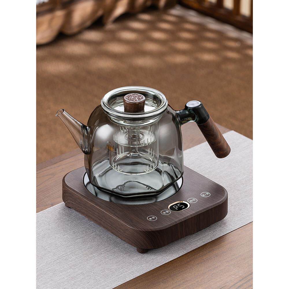 加厚核桃玻璃茶壶新型超薄电陶瓷炉小茶壶蒸一体化茶壶套装