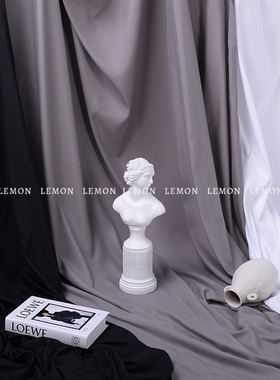 北欧ins黑白灰色大尺寸挂墙拍照背景布网红直播拍摄装饰摄影道具