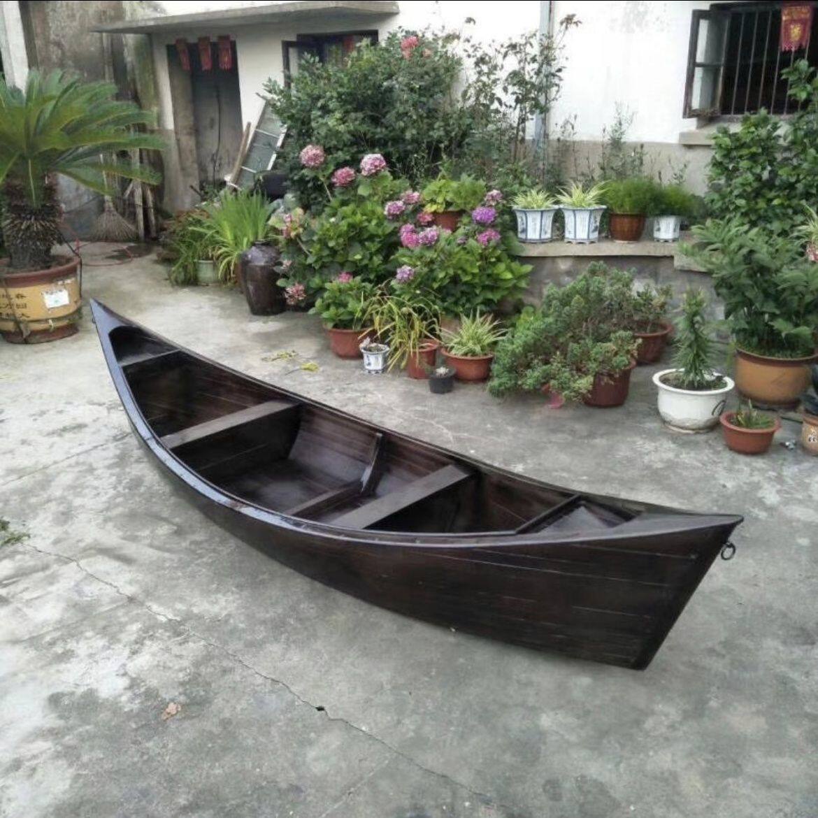 欧式木船真船仿古下水景观装饰道具模型造景摆件渔船吊顶