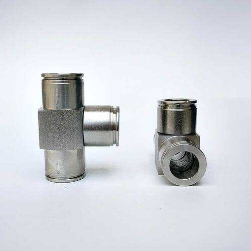 304不锈钢快插三通 PE20 T型PU气管快速气动接头 接外径20MM PU管