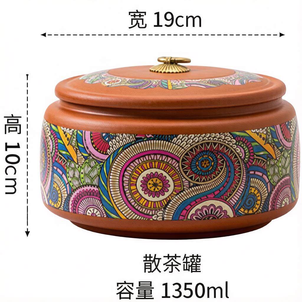 高档紫砂茶叶罐散茶罐大号密封罐家用摆件干果食品储物罐空罐
