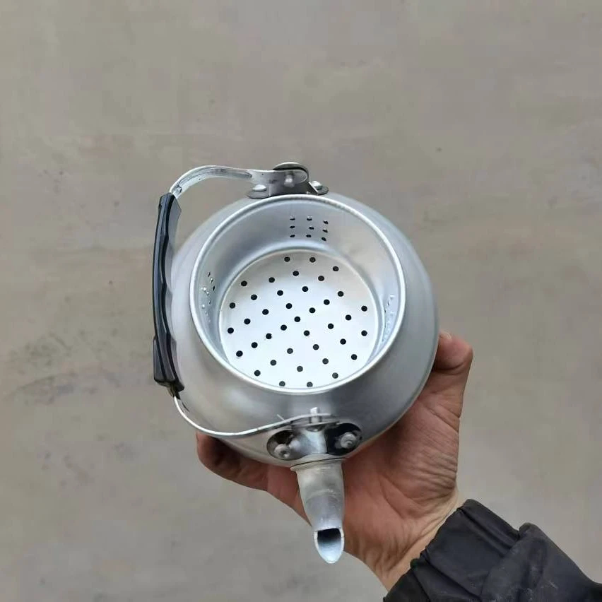 老式铝壶泡茶壶烧水壶卡式炉小茶壶带过滤网户外餐围炉煮茶壶