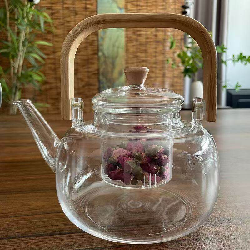 玻璃缇凉壶电陶炉加热煮茶壶耐热黑茶壶家用泡茶壶养生烧水壶