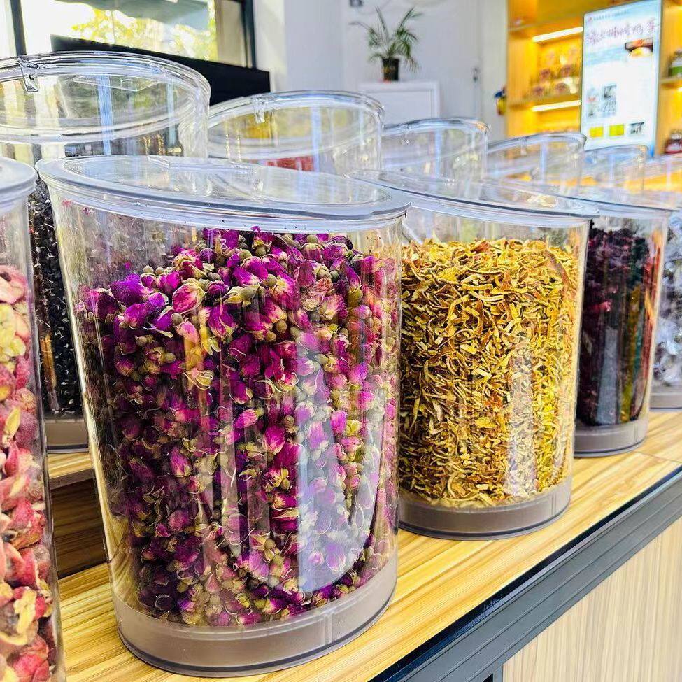 超市透明收纳盒食品防潮花生米密封罐圆通瓜子坚干果炒货零食散装