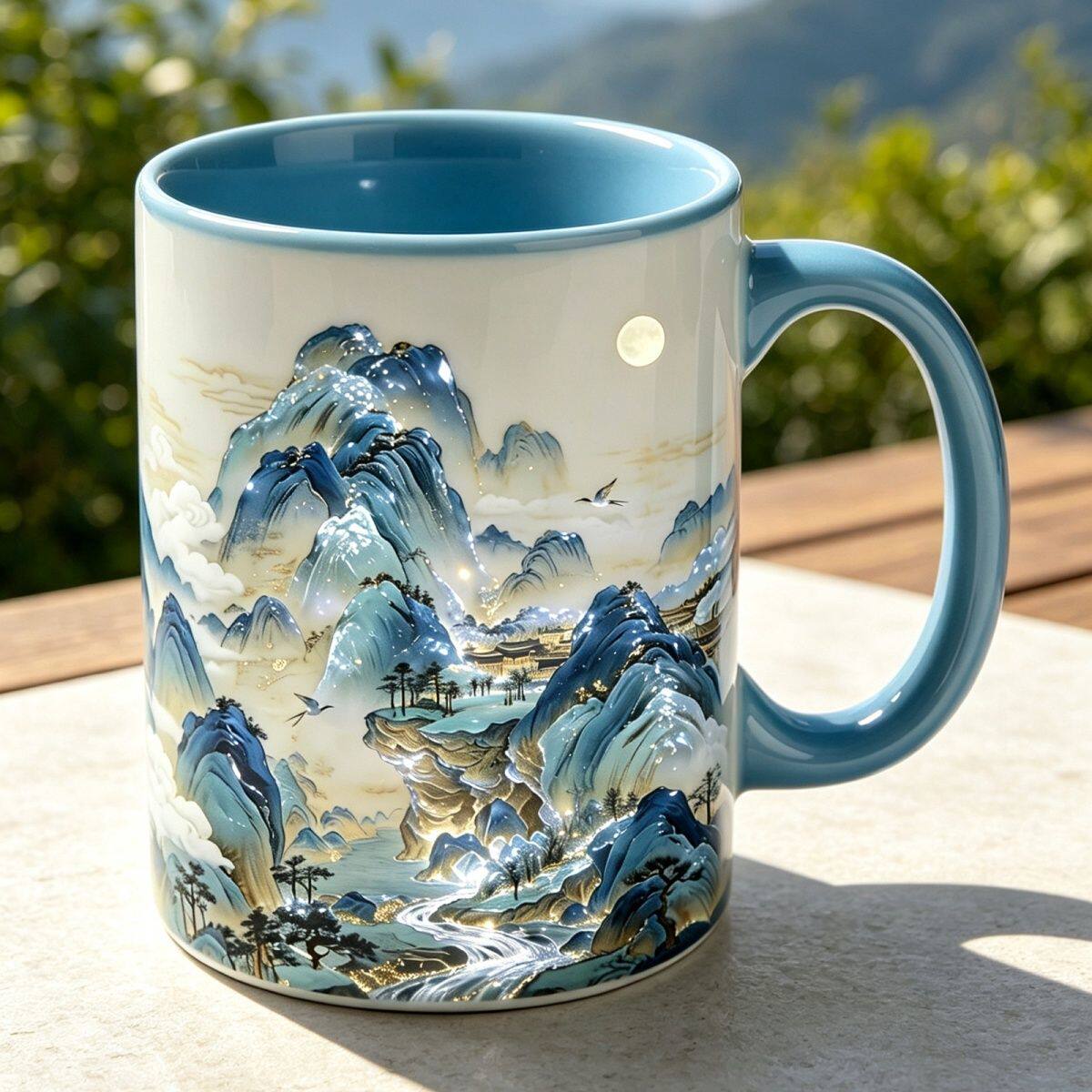 瑶峰仙阙系列陶瓷马克杯家用陶瓷杯水杯咖啡杯小众摆件牛奶杯礼物
