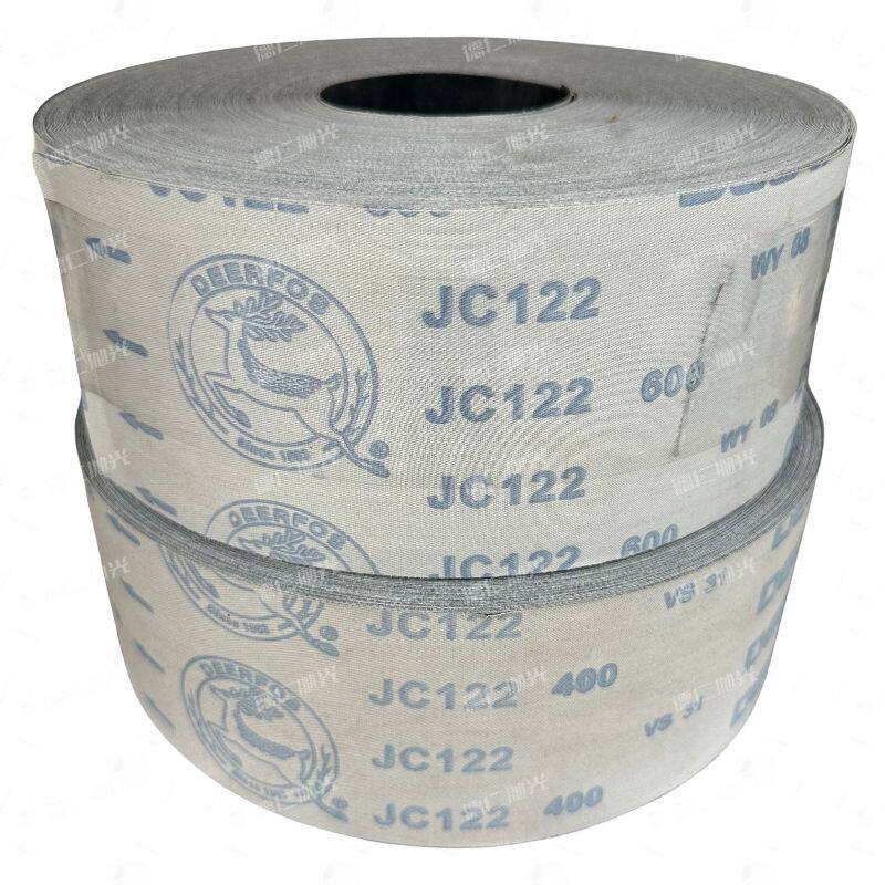 鹿牌JC122砂布卷4寸10公分宽黑砂碳化硅石材研磨花手撕抛光砂皮卷
