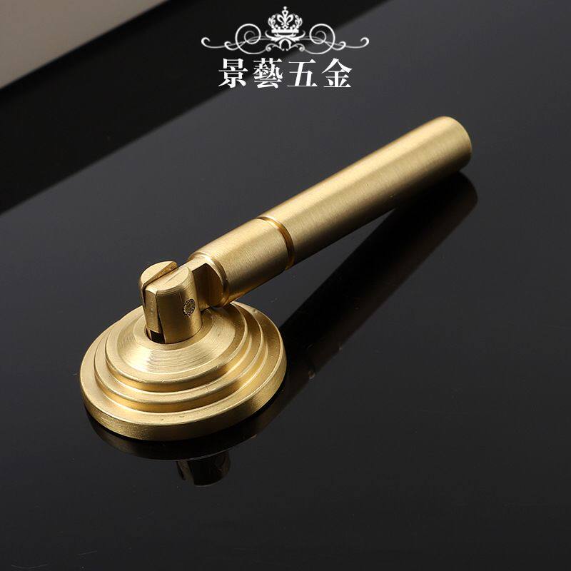 中式欧式古典五金老式仿古柜门拉手新中式金色黄铜复古五金把手