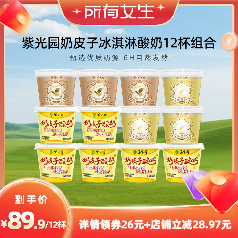 紫光园奶皮子冰淇淋酸奶组合