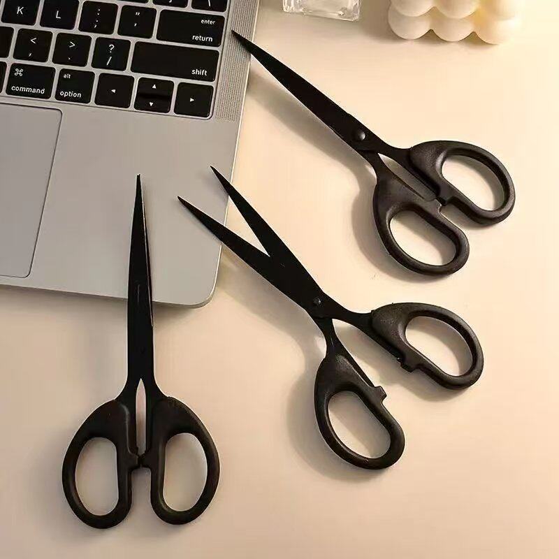 【下单立减50】手工家用学生办公用品黑色多功能黑刃剪刀加厚HX