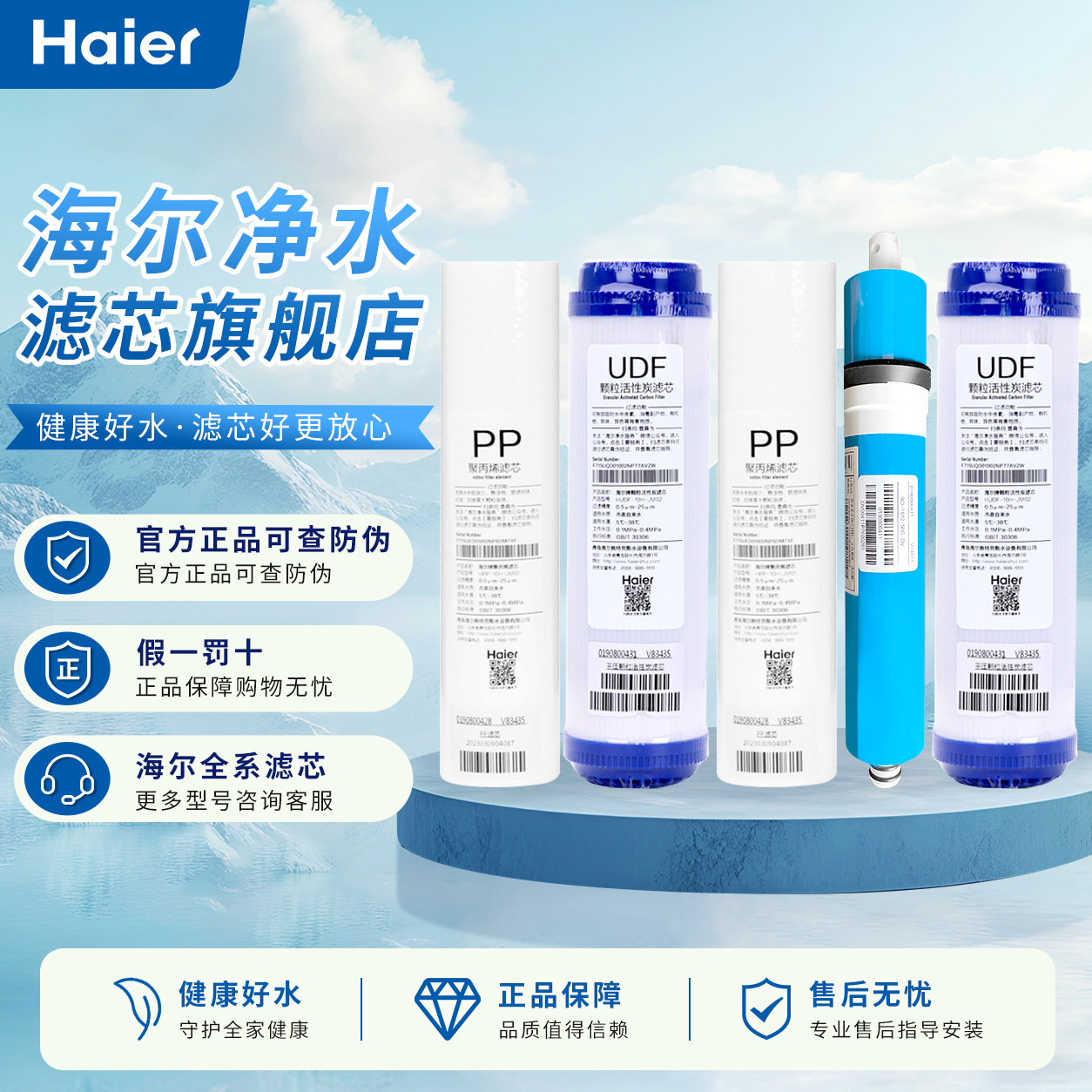 海尔施特劳斯净水器HSNF-300Q7/300Q8,300M1,300A1 纳滤膜滤芯