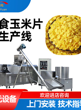 饱腹即食玉米片生产线谷物片生产线酸奶谷物膨化机大型膨化机