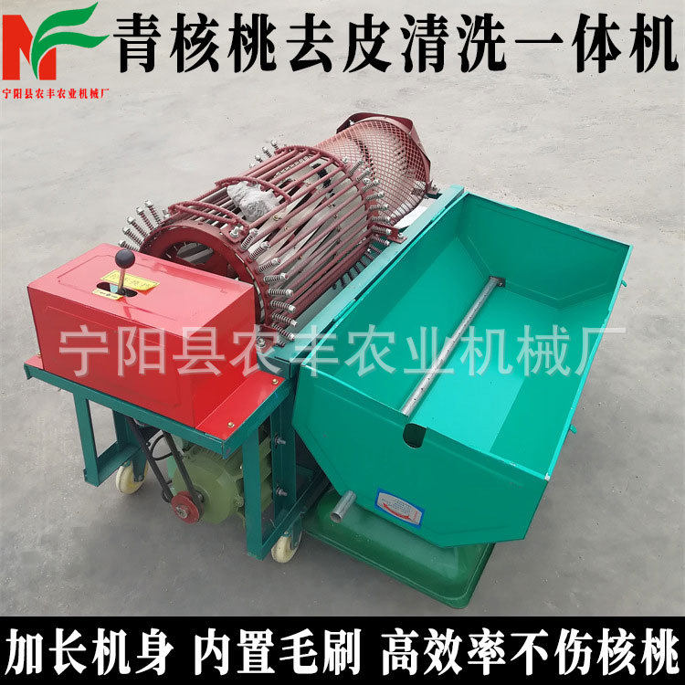 青核桃脱皮机家用电动小型青皮核桃剥皮清洗一体机农用机械去壳机