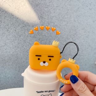 kakaofriend莱恩适用苹果3耳机壳保护套AirPodsPro12代ryan屁桃软APEACH粉腌萝卜苹果耳机壳暴走鸭