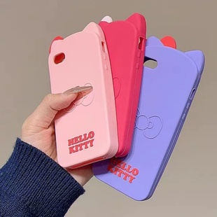 立体古早趣味蝴蝶结适用iphone16promax手机壳苹果15硅胶14全包13软12女11新4S可爱6/7/8潮plus