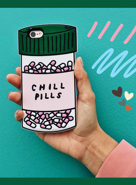 ins爱情硅胶瓶子适用iphone11Pro手机壳7/8puls/xsmax软xr保护套7