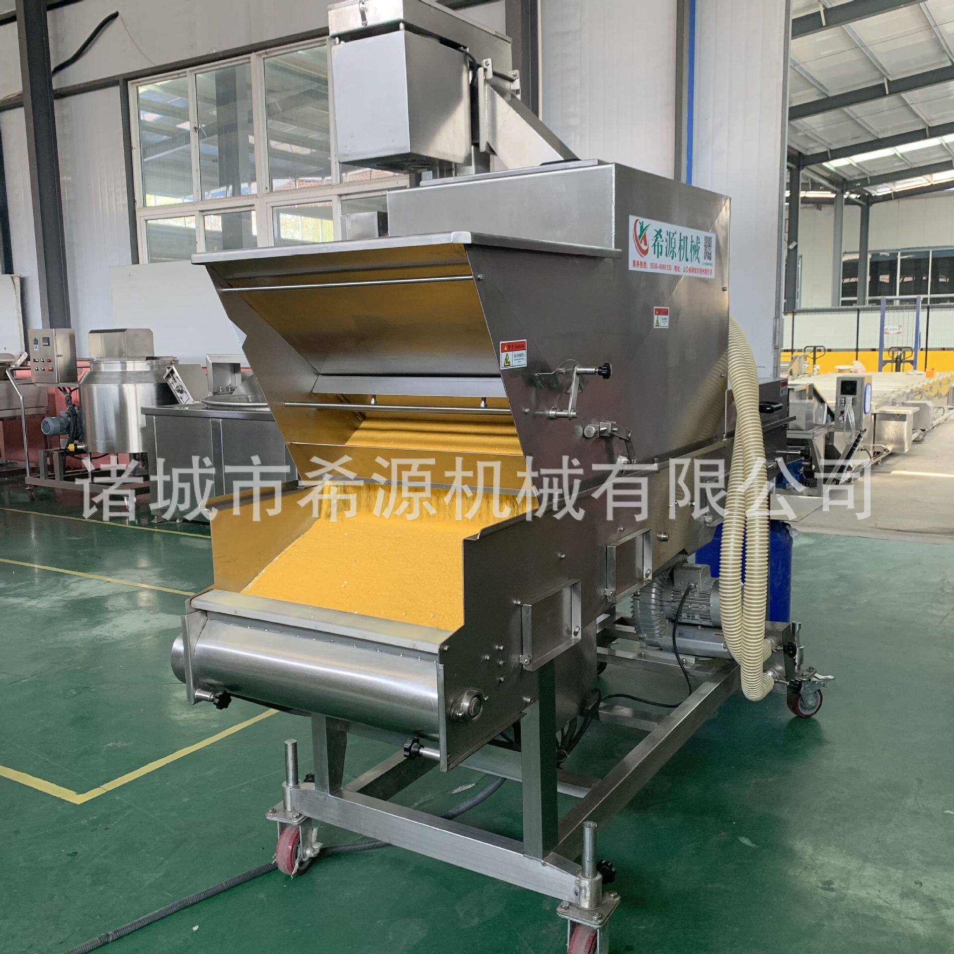 全自动黄金带鱼裹糠机小型鱼排挂浆机400型上浆上糠机价格优惠