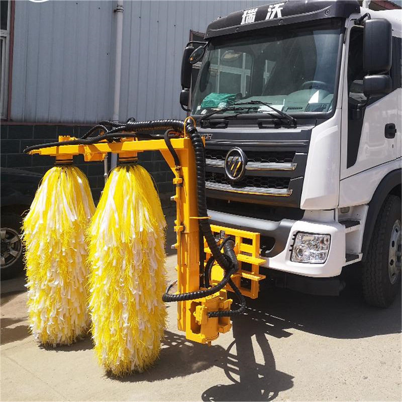 城市道路护栏清洗机波纹护栏清洗机360度滚筒刷电动护栏清洗车
