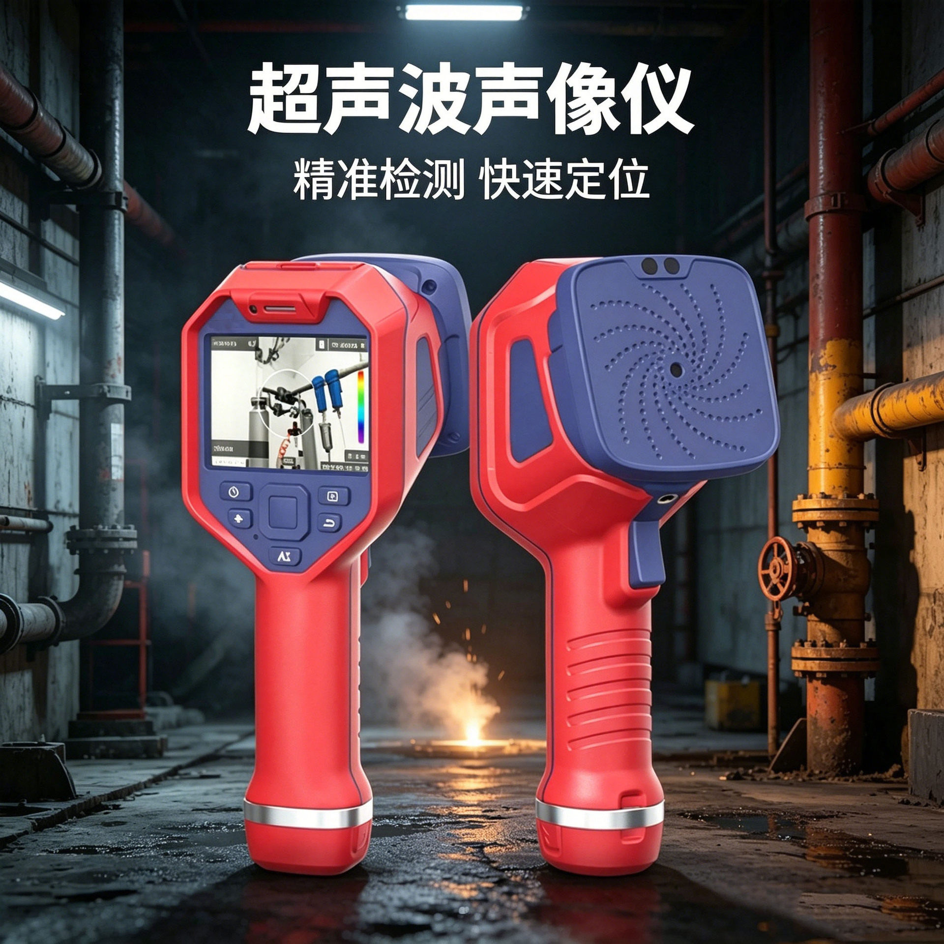 手持式超声波声学成像仪热像仪设备管道气体泄露和局部放电检测仪