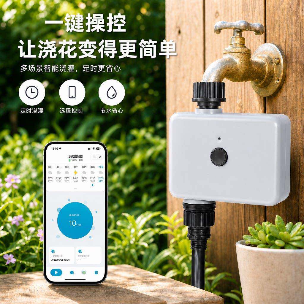 WiFi手机远程控制自动浇水器浇花神器智能定时喷水滴灌溉喷淋系统