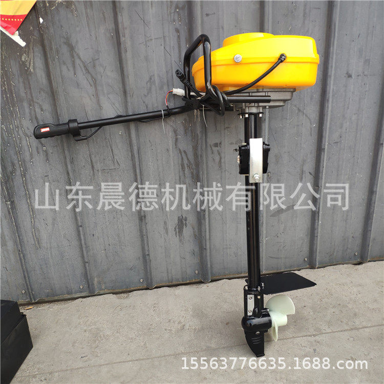 钓鱼船皮划艇马达挂桨机汽油动力渔船推进器196排量8马力船挂机