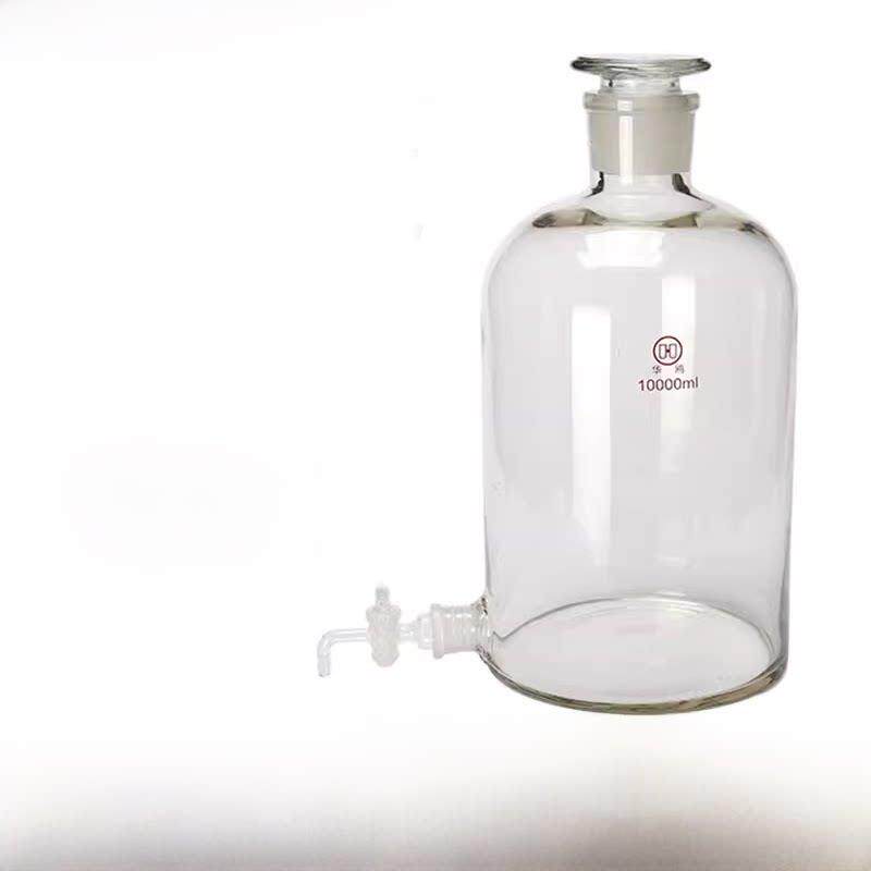 华欧水龙头瓶透明玻璃蒸馏水瓶玻璃水龙头瓶2500 5000 10000 2000