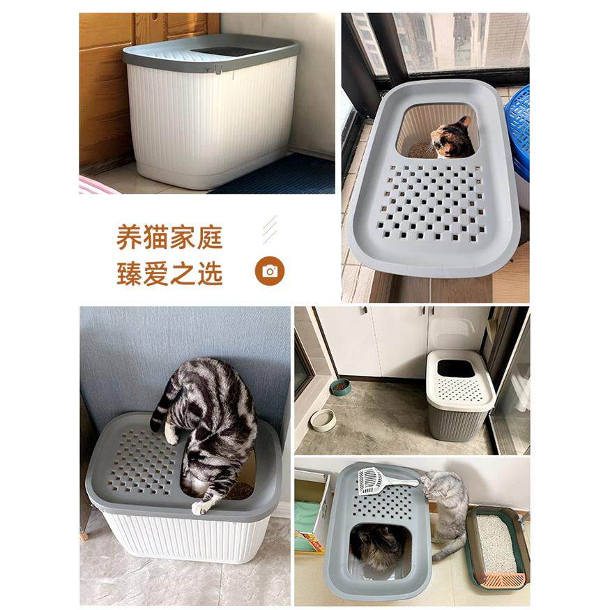 猫砂盆全封闭顶入式特大
