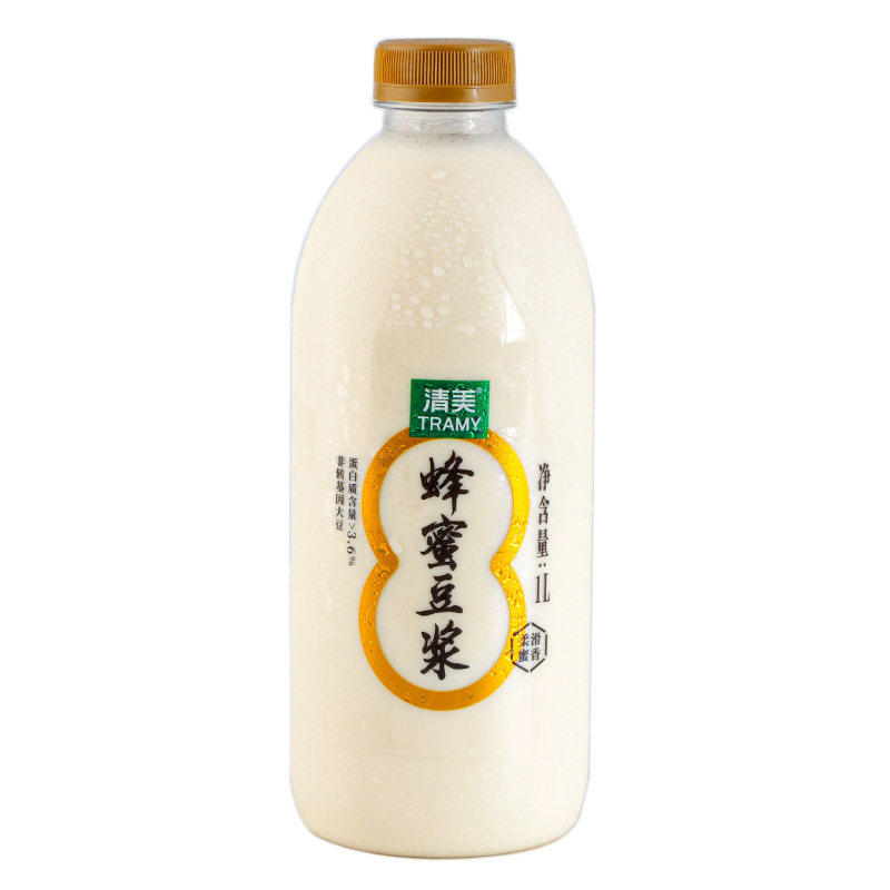 清美蜂蜜豆浆1L大瓶冷藏即饮早餐饮品豆浆懒人方便家庭装顺丰包邮