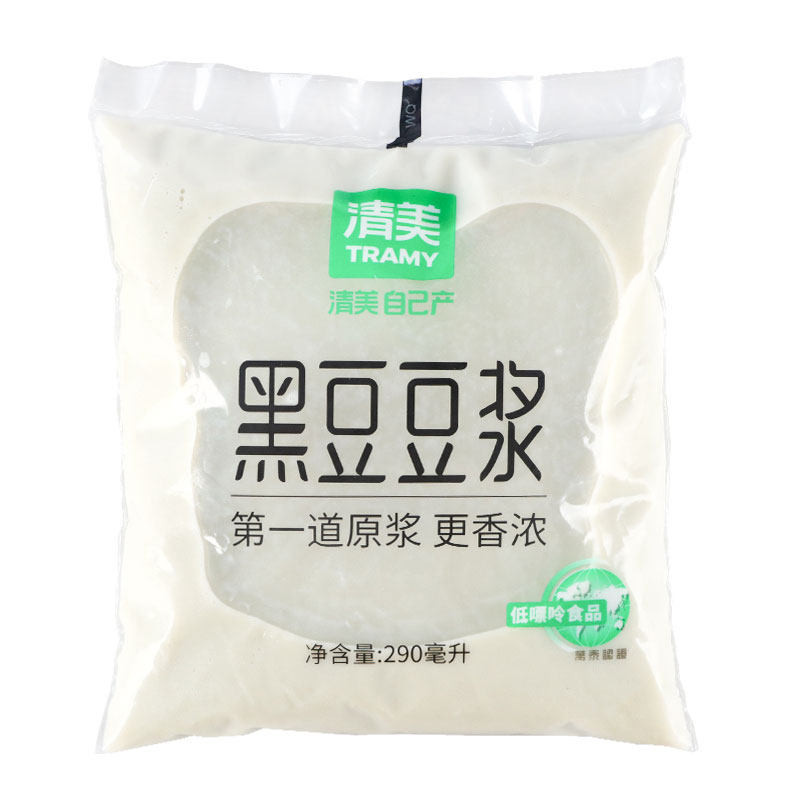 清美黑豆豆浆290ml袋装原味早餐即饮懒人原味饮品顺丰包邮