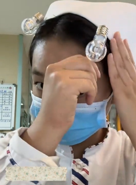 趣味搞怪发光仿真刘海鸭嘴发夹