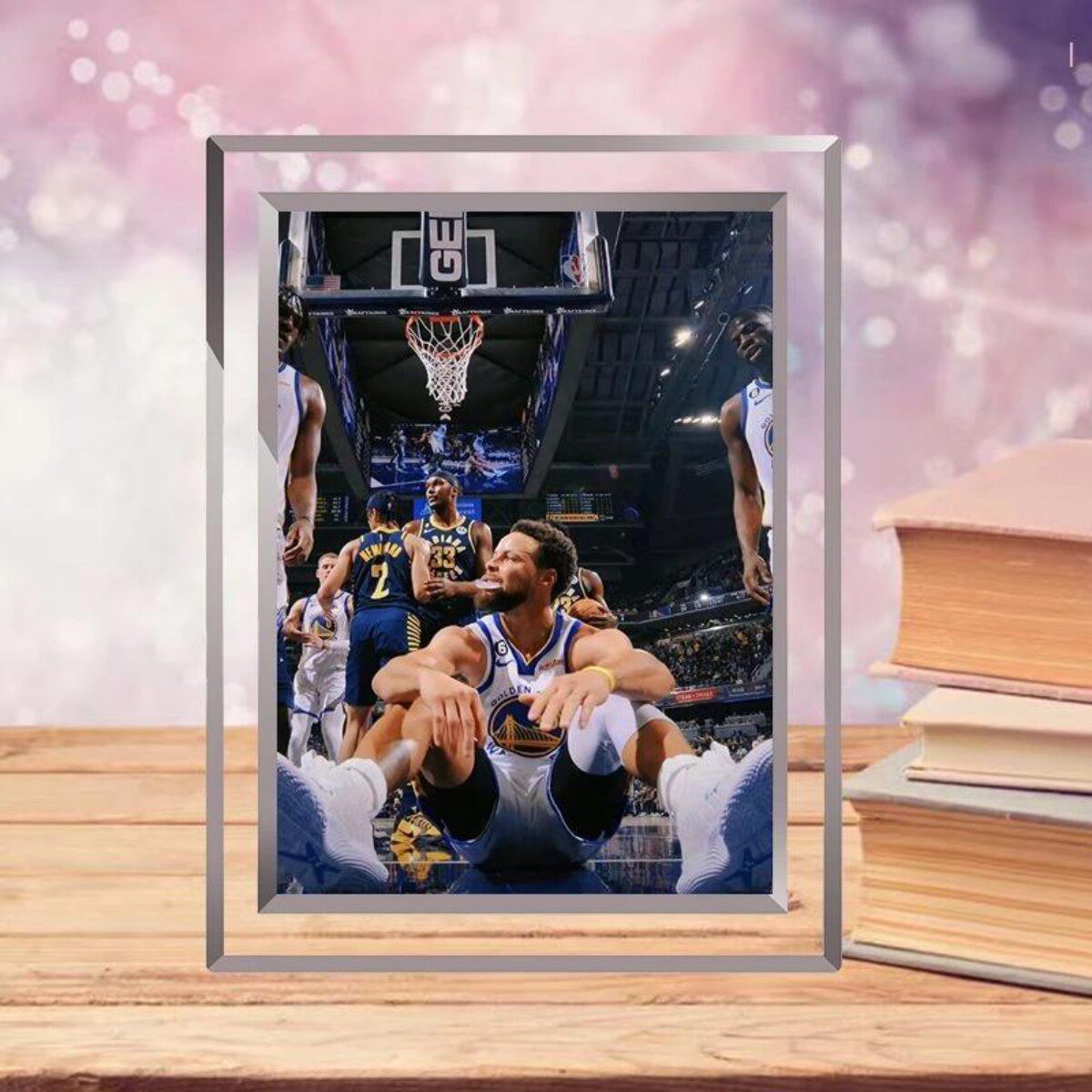库里NBA篮球明星周边定制水晶玻璃相框摆台男生毕业生日礼物