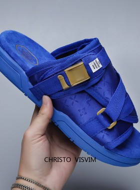 莆田新款CHRISTO  VISVIM拖鞋男女潮流厚底休闲一字拖沙滩鞋凉鞋