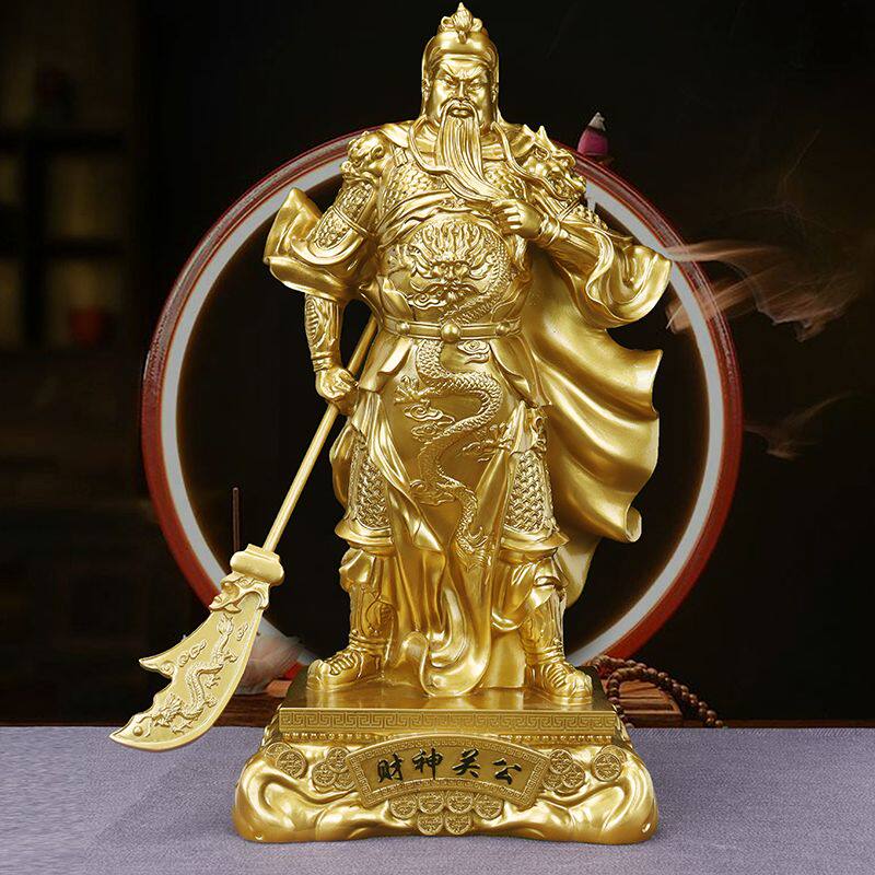 招财关公摆件镇宅关羽雕像供奉神像家用客厅卧室店铺公司开业礼品
