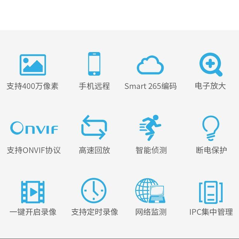 海康4/8路400万像素监控NVR高清录像机手机远程监控DS-7808N-F1
