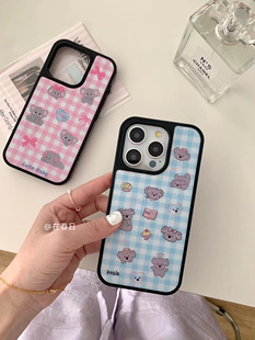 13情侣手机壳 在春日ins粉色小象亚克力考拉手机壳适用15promax 14新款 iPhone15pro新款 16pro手机壳14promax