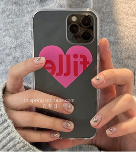 fille粉色透明手机壳苹果14promax软壳适用苹果14pro 16Pro 12女软15pro新款 17promax 韩国ins博主同款