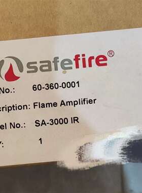 {议价}美国西斐safefire 火检放大器 SA-3000 IR