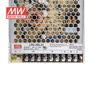 明纬24V电源200W LRS-200-24 直流开关稳压220V转24VDC台湾品牌