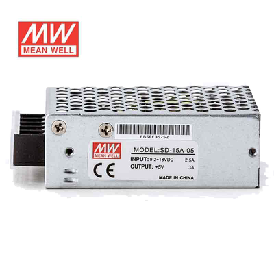 明纬24V变5V电源15W SD-15B-5 DC-DC转换2:1宽输入国际安规认证