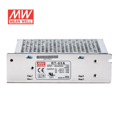 明纬5V±12V三路电源64W RT-65B  5V5A+12V2.8A-12V0.5A
